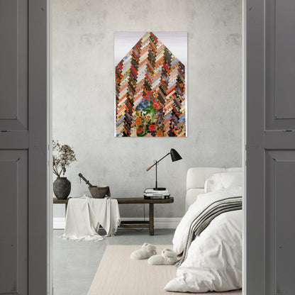 New Harmony B - PD Pattern and Decoration - Miriam Schapiro Brushed Aluminum Print - 70x100 cm / 28x40 inches | Miriam Schapiro Aluminum Print | Miriam Schapiro Prints