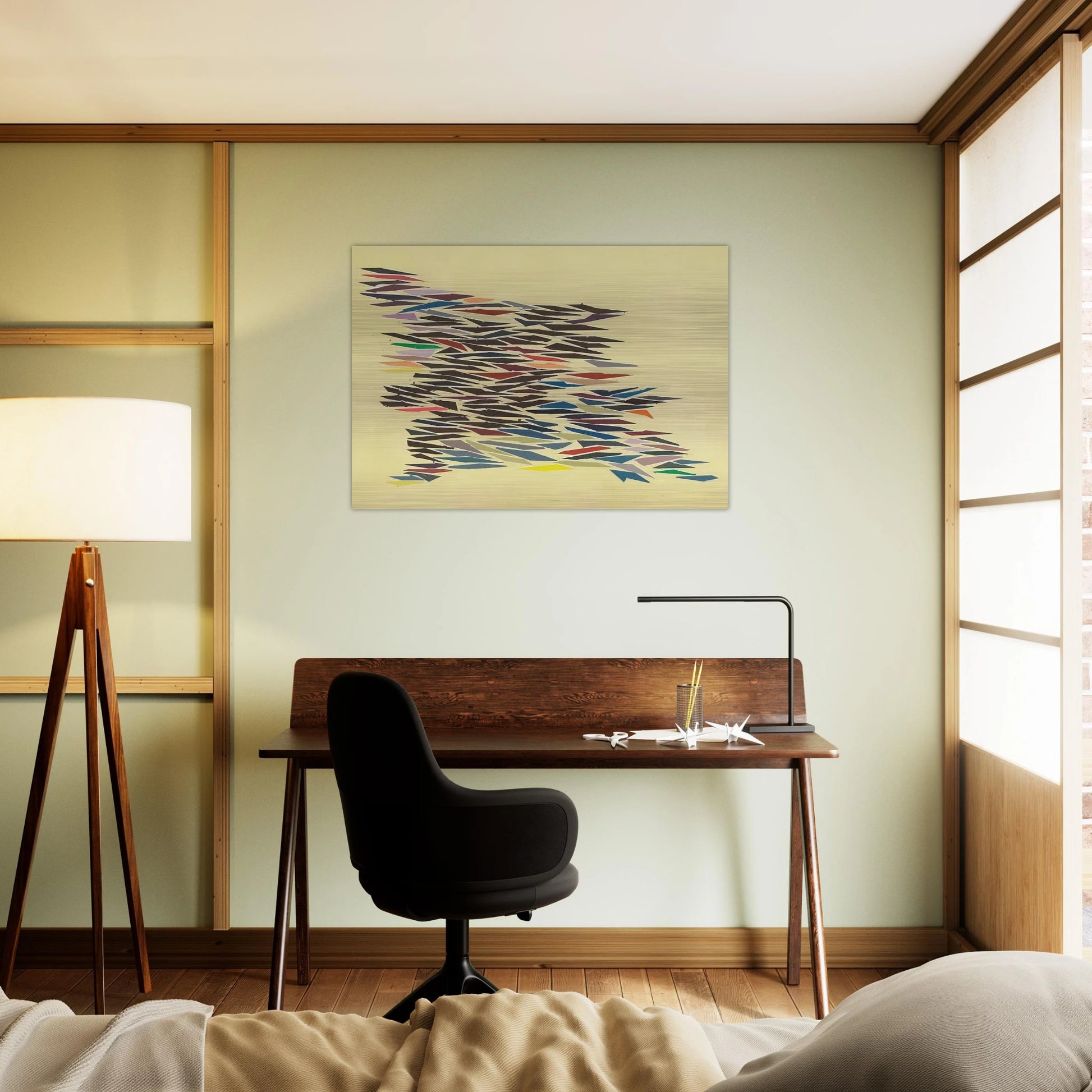 Colors with Yellow - Post-Painterly Abstraction - Robert Goodnough Brushed Aluminum Print - 70x100 cm / 28x40 inches | Robert Goodnough Aluminum Print | Robert Goodnough Prints