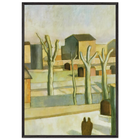 THE STATION AT FIGUERAS - Salvador Dali 70x100 cm / 28x40 inches Framed Art Print – Black Wooden Frame