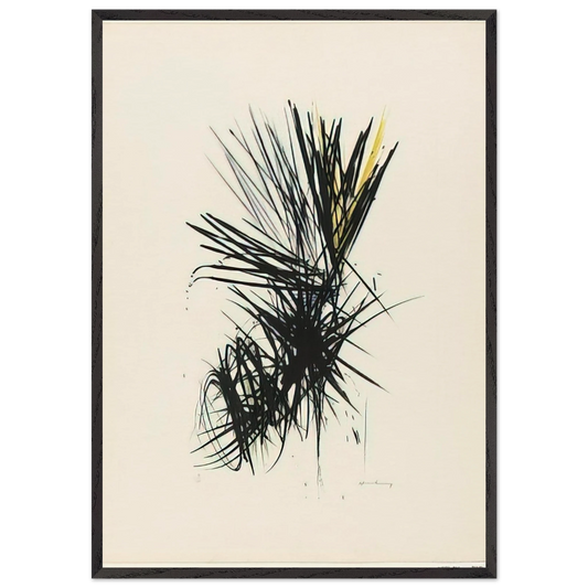 Untitled L 12 - 1957 - Hans Hartung 70x100 cm / 28x40 inches Framed Art Print – Black Wooden Frame