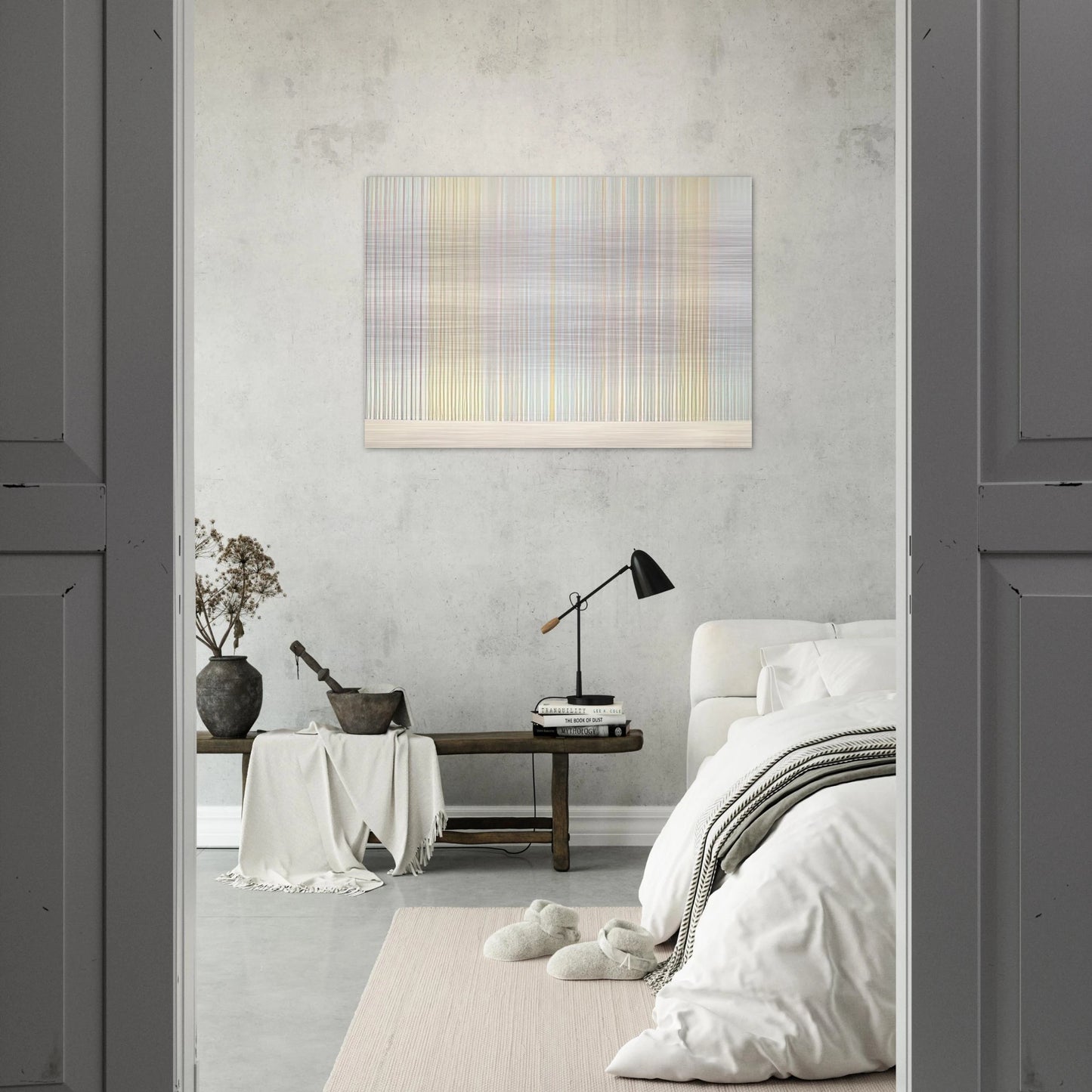 Renoir's Curtain - 1977 - Gene Davis Brushed Aluminum Print - 70x100 cm / 28x40 inches | Gene Davis Aluminum Print | Gene Davis Prints