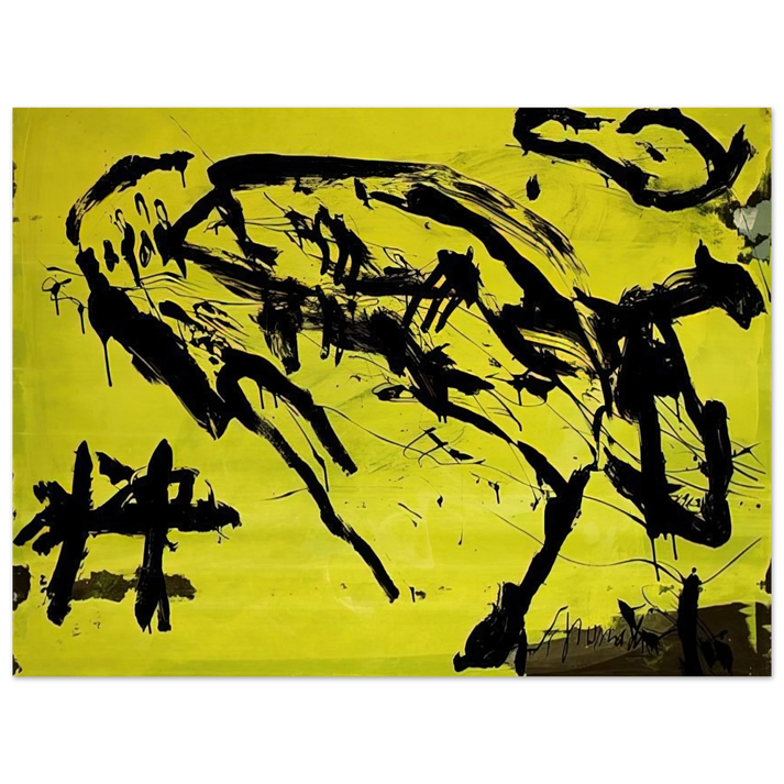Emil Schumacher - Hirschkuh - Tachisme  75x100 cm / 30x40inches Fine Art Poster