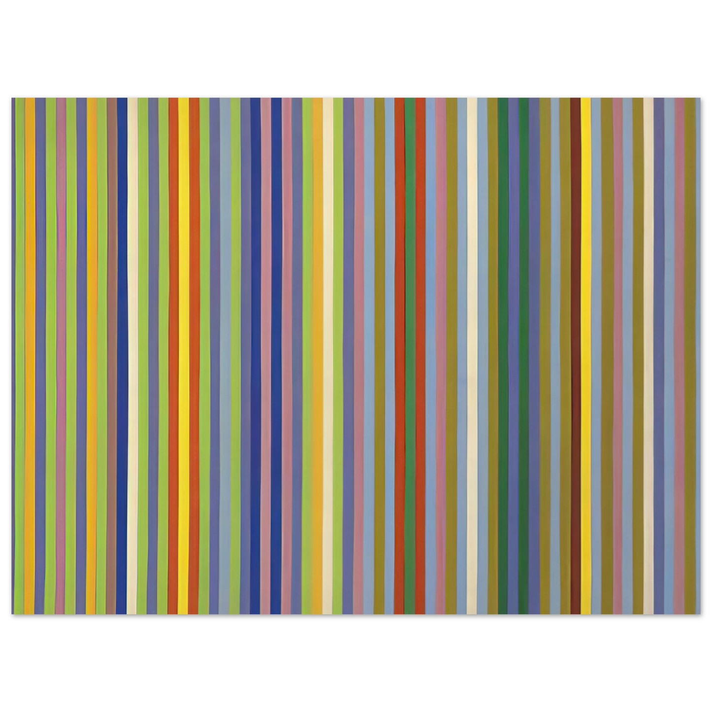 Gene Davis - Lemon Ice - 1965  75x100 cm / 30x40inches Fine Art Poster