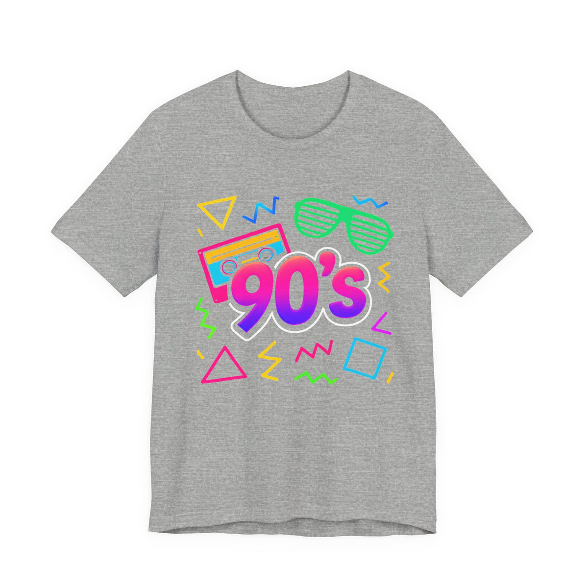 Oldschool-Musik der 90er – Arcade-Vibes. Klassischer 90er-Jahre-Vintage-Look. Retro-T-Shirt „I Heart The Nineties“ aus den 90ern.
