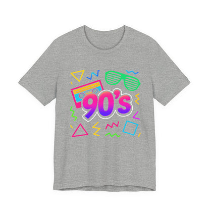 Oldschool-Musik der 90er – Arcade-Vibes. Klassischer 90er-Jahre-Vintage-Look. Retro-T-Shirt „I Heart The Nineties“ aus den 90ern.