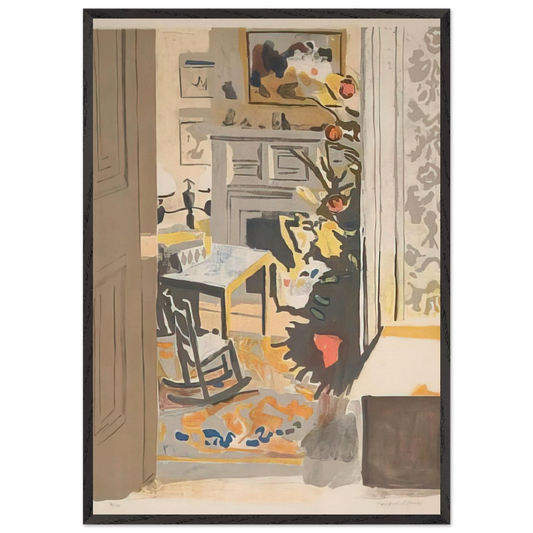 THE CHRISTMAS TREE 1971 - Fairfield Porter 70x100 cm / 28x40 inches Framed Art Print – Black Wooden Frame