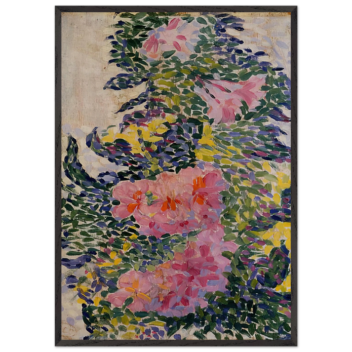 Flowers N3 - Henri-Edmond Cross 70x100 cm / 28x40 inches Framed Art Print – Black Wooden Frame