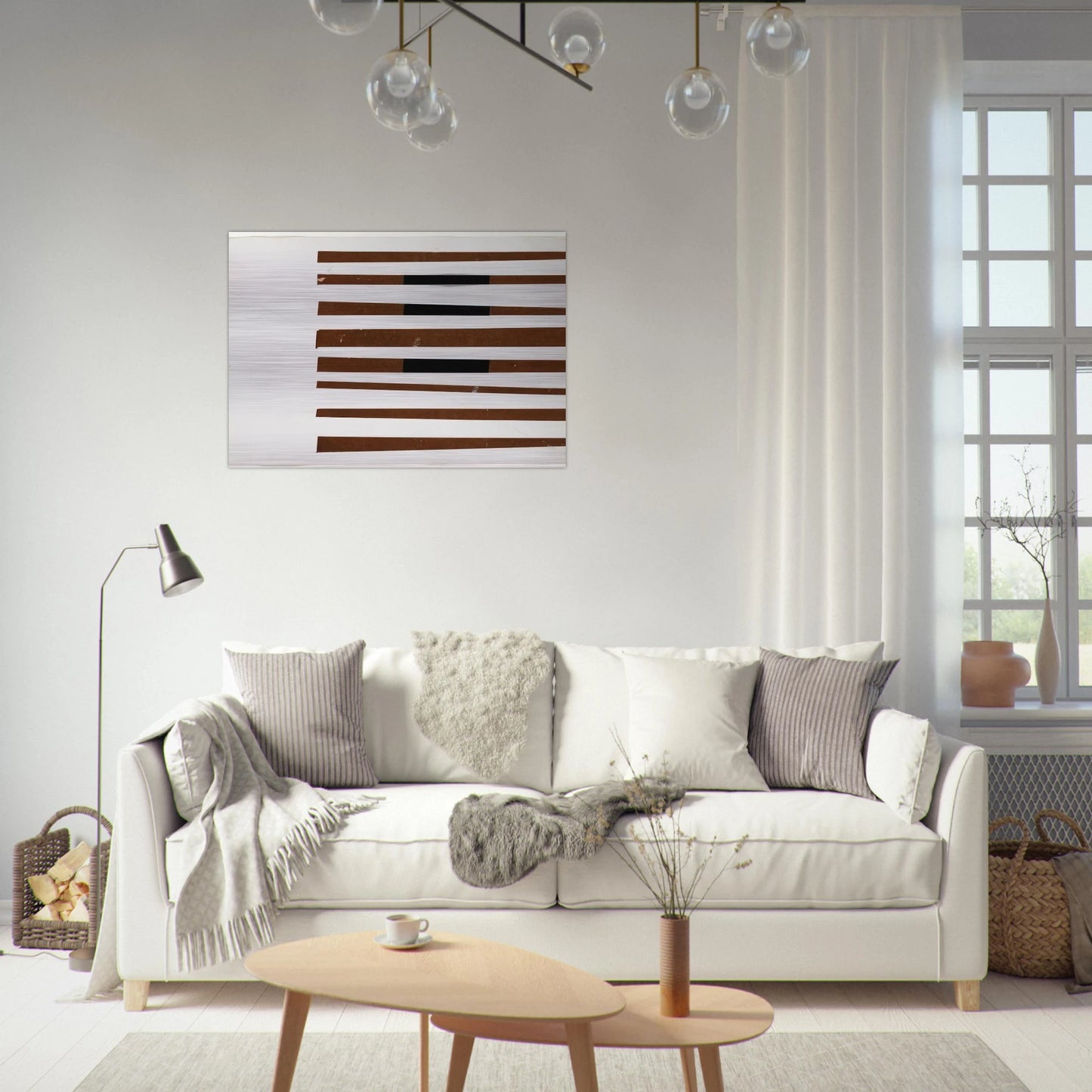 Black, Brown, White - Ellsworth Kelly Brushed Aluminum Print - 70x100 cm / 28x40 inches | Ellsworth Kelly Aluminum Print | Ellsworth Kelly Prints