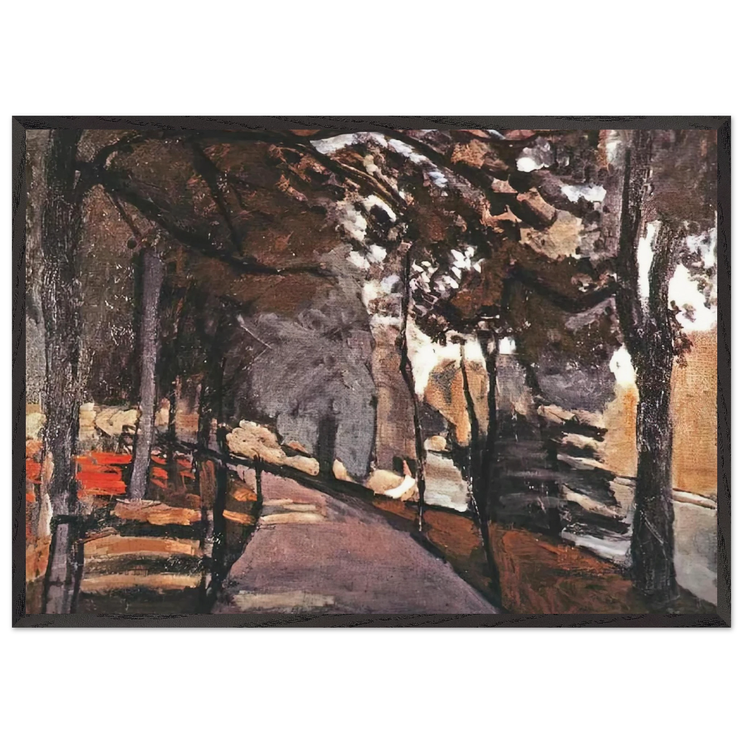 THE PATH IN THE BOIS DE BOULOGNE 1902 - Henri Matisse 70x100 cm / 28x40 inches Framed Art Print – Black Wooden Frame