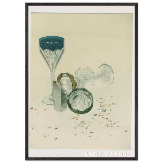 Committee 2000 Champagne Glasses - Andy Warhol 70x100 cm / 28x40 inches Framed Art Print – Black Wooden Frame