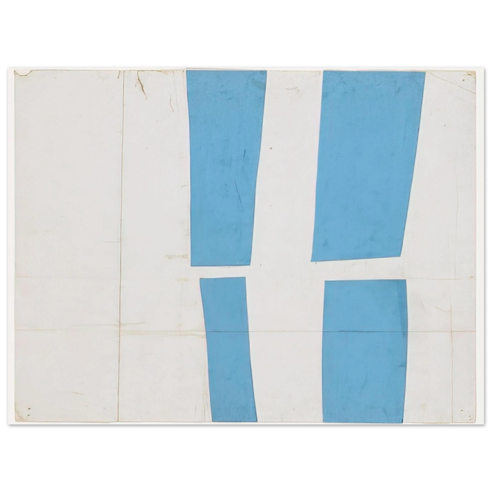 Ellsworth Kelly - Blue and White  75x100 cm / 30x40inches Fine Art Poster