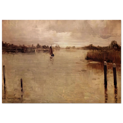 SPAARNWOUDE ISLAND 1883 - Theo van Rysselberghe Brushed Aluminum Print - 70x100 cm / 28x40 inches | Theo van Rysselberghe Aluminum Print | Theo van Rysselberghe Prints
