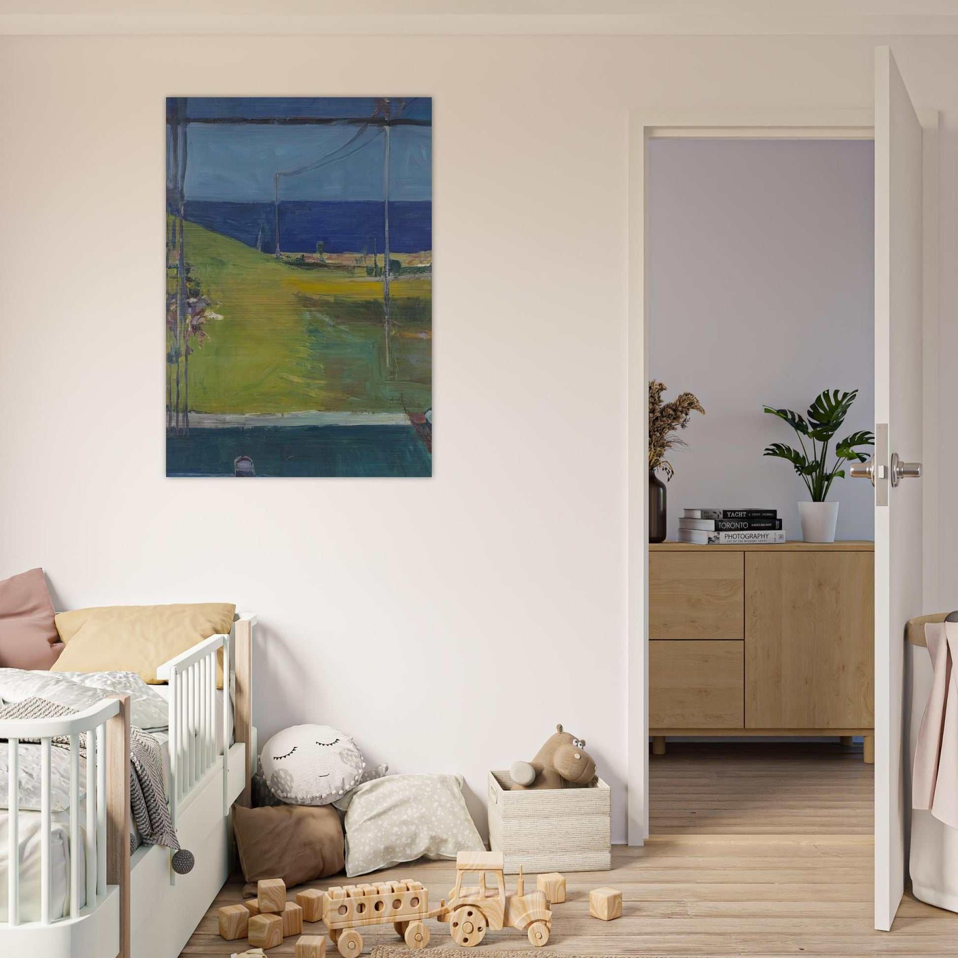 Ocean from a Window - Richard Diebenkorn Brushed Aluminum Print - 70x100 cm / 28x40 inches | Richard Diebenkorn Aluminum Print | Richard Diebenkorn Prints