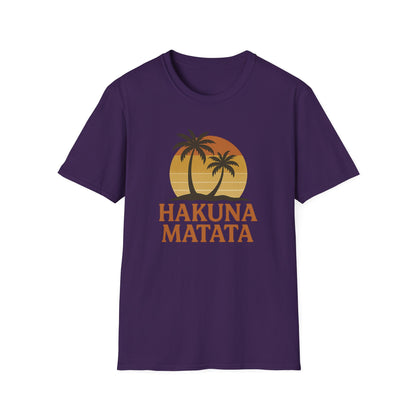 Hakuna Matata Retro-T-Shirt mit Grafik, „Keine Sorgen“-Shirt mit positiver Ausstrahlung, Vintage-T-Shirt im 90er-Jahre-Stil, Shirt mit Wohlfühl-Zitat, Unisex-Geschenk