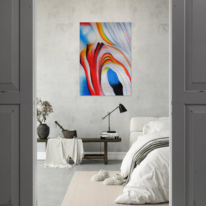 Music Pink and Blue - Georgia O'Keeffe Brushed Aluminum Print - 70x100 cm / 28x40 inches | Georgia O'Keeffe Aluminum Print | Georgia O'Keeffe Prints