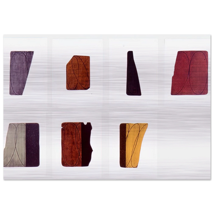 FRAGMENTS I VII 1998 - Robert Mangold Brushed Aluminum Print - 70x100 cm / 28x40 inches | Robert Mangold Aluminum Print | Robert Mangold Prints