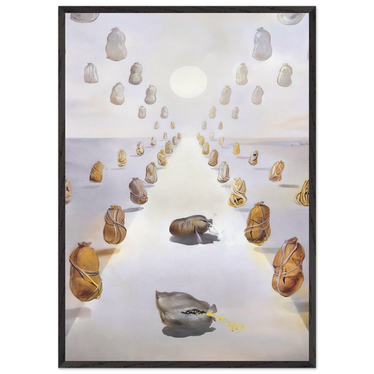 THE PATH OF ENIGMAS SECOND VERSION - Salvador Dali 70x100 cm / 28x40 inches Framed Art Print – Black Wooden Frame