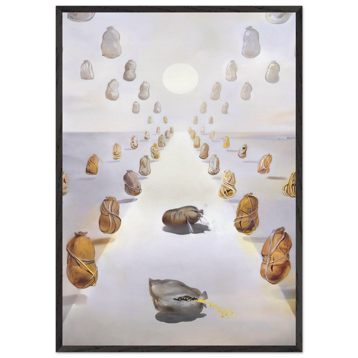 THE PATH OF ENIGMAS SECOND VERSION - Salvador Dali 70x100 cm / 28x40 inches Framed Art Print – Black Wooden Frame