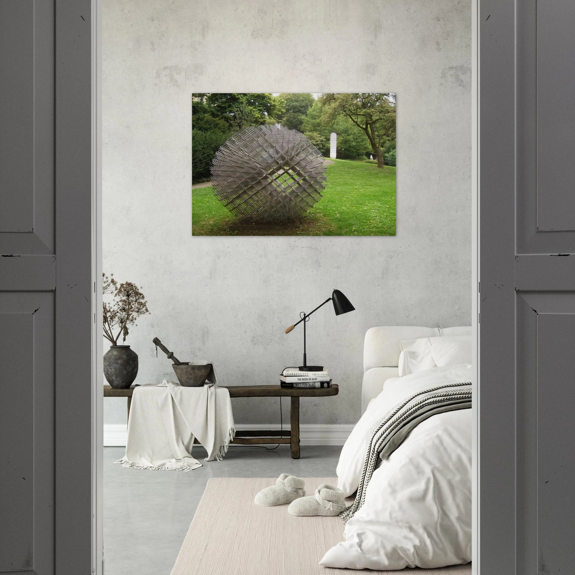 Sphere - Matter - 1962 - Francois Morellet Brushed Aluminum Print - 70x100 cm / 28x40 inches | Francois Morellet Aluminum Print | Francois Morellet Prints