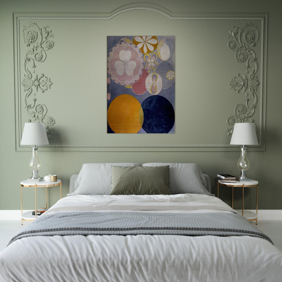 DE TIO ST RSTA N 2 BARNAALDERN 1907 - Hilma af Klint Brushed Aluminum Print - 70x100 cm / 28x40 inches | Hilma af Klint Aluminum Print | Hilma af Klint Prints