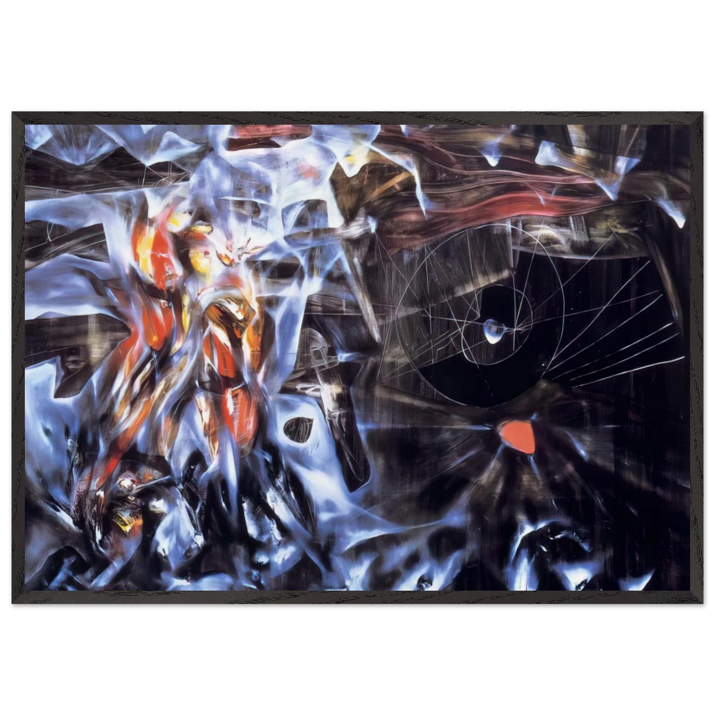DISASTERS OF MYSTICISM - Roberto Matta 70x100 cm / 28x40 inches Framed Art Print – Black Wooden Frame