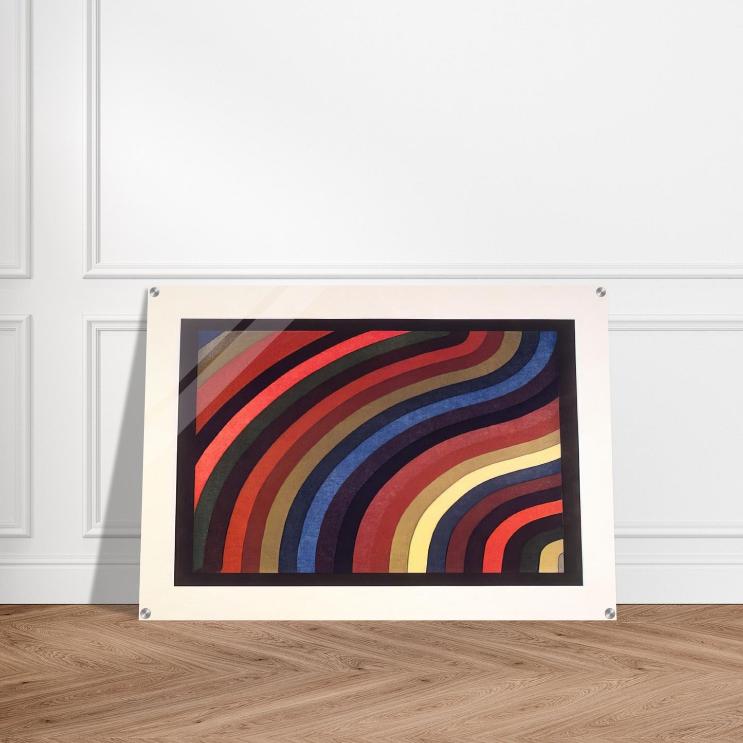 Two Centimeter Wavy Bands in Colors - Sol LeWitt Acrylic Print - 70x100 cm / 28x40″ inches | Sol LeWitt Wall Art | Sol LeWitt Prints