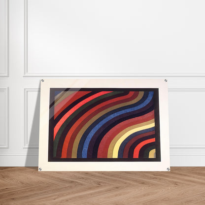 Two Centimeter Wavy Bands in Colors - Sol LeWitt Acrylic Print - 70x100 cm / 28x40″ inches | Sol LeWitt Wall Art | Sol LeWitt Prints
