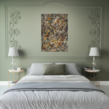NUMBER 3 1 - Jackson Pollock Brushed Aluminum Print - 70x100 cm / 28x40 inches | Jackson Pollock Aluminum Print | Jackson Pollock Prints