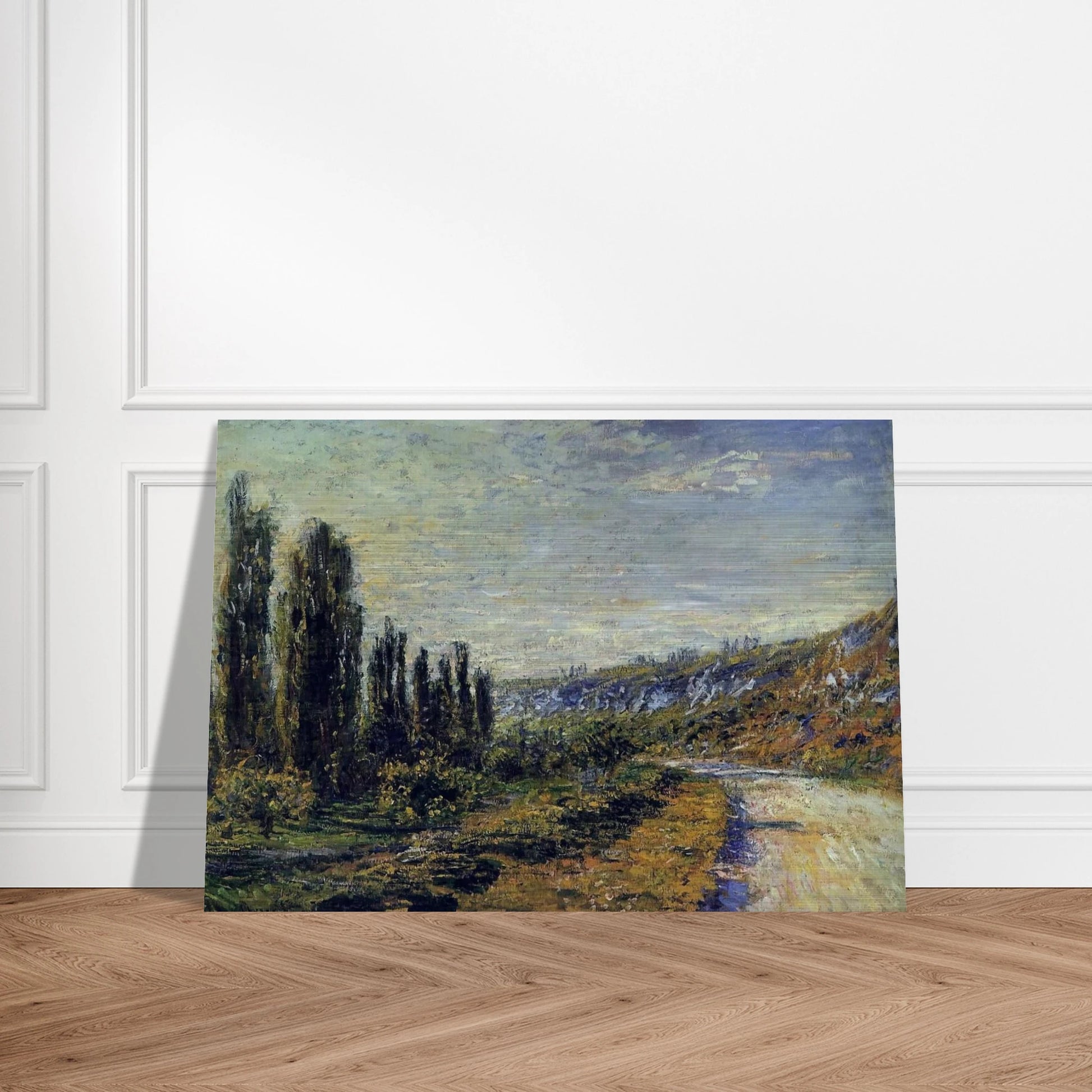 The Road from Vetheuil - claude monet Brushed Aluminum Print - 70x100 cm / 28x40 inches | claude monet Aluminum Print | claude monet Prints