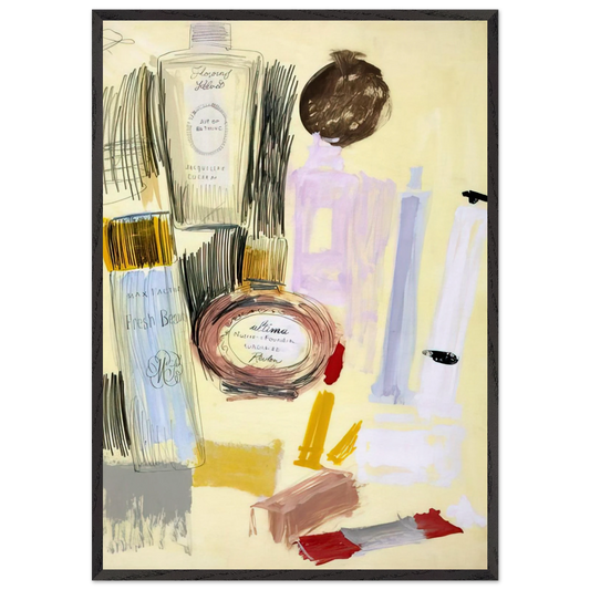 Untitled  Beauty Products  - Andy Warhol 70x100 cm / 28x40 inches Framed Art Print – Black Wooden Frame