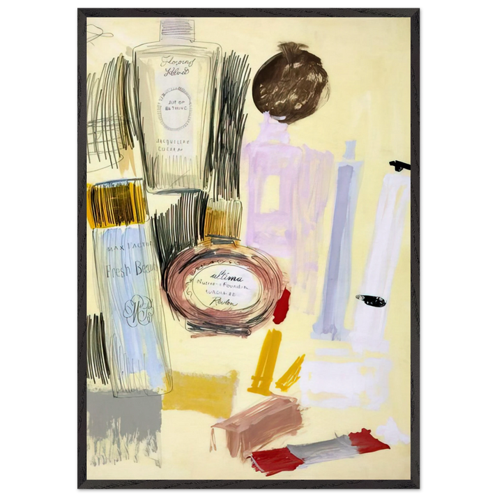 Untitled  Beauty Products  - Andy Warhol 70x100 cm / 28x40 inches Framed Art Print – Black Wooden Frame