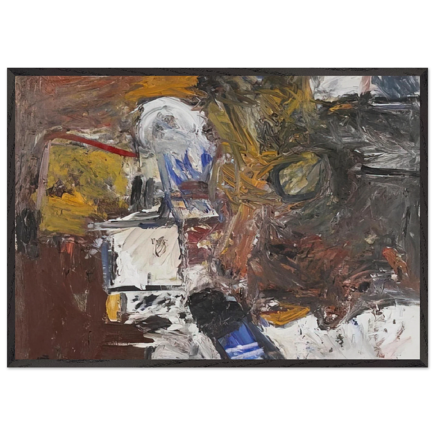 CARGO 1957 - Milton Resnick 70x100 cm / 28x40 inches Framed Art Print – Black Wooden Frame