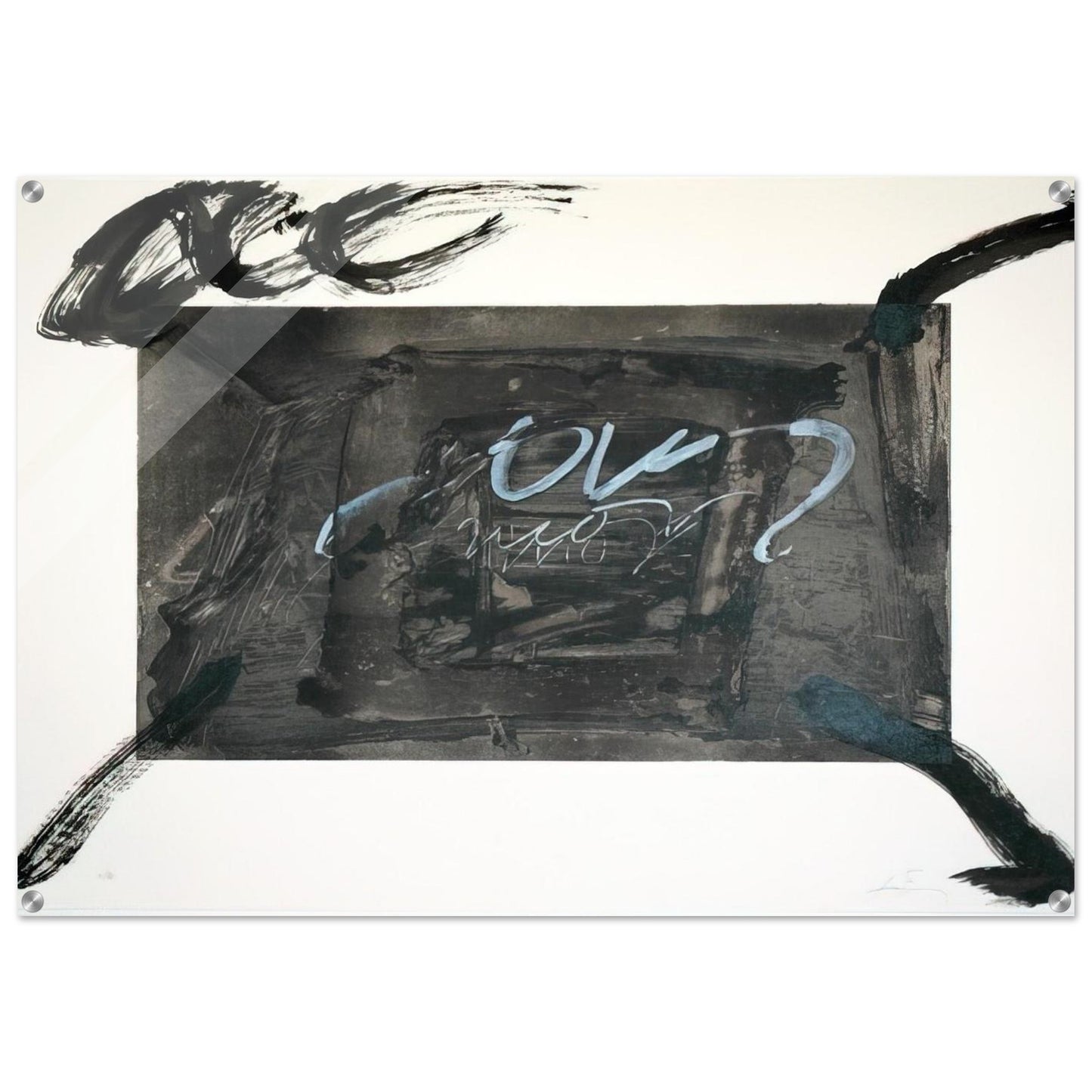 QUATRE GESTES NOIRS 1983 - Antoni Tapies Acrylic Print - 70x100 cm / 28x40″ inches | Antoni Tapies Wall Art | Antoni Tapies Prints