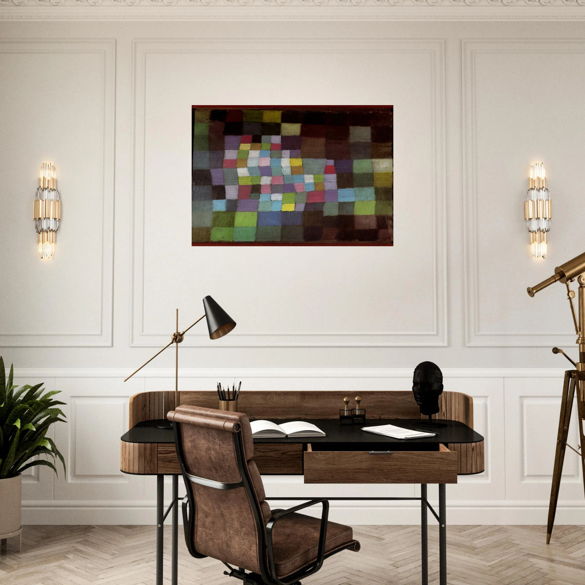 ABSTRACTION WITH REFERENCE TO A FLOWERING TREE 1925 - Paul Klee Brushed Aluminum Print - 70x100 cm / 28x40 inches | Paul Klee Aluminum Print | Paul Klee Prints