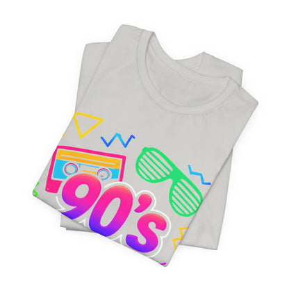 Oldschool-Musik der 90er – Arcade-Vibes. Klassischer 90er-Jahre-Vintage-Look. Retro-T-Shirt „I Heart The Nineties“ aus den 90ern.