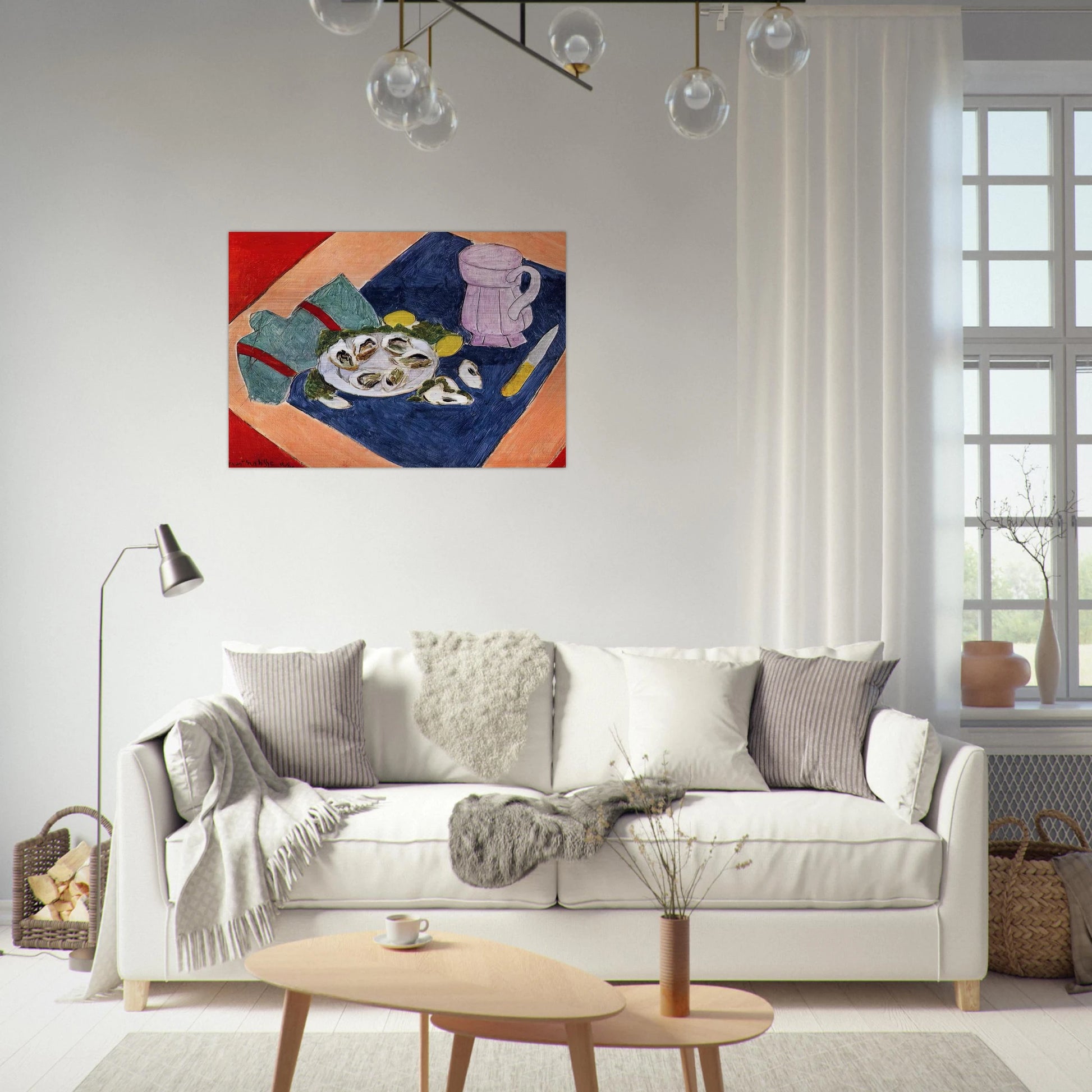 STILL LIFE WITH OYSTERS 1940 - Henri Matisse Brushed Aluminum Print - 70x100 cm / 28x40 inches | Henri Matisse Aluminum Print | Henri Matisse Prints