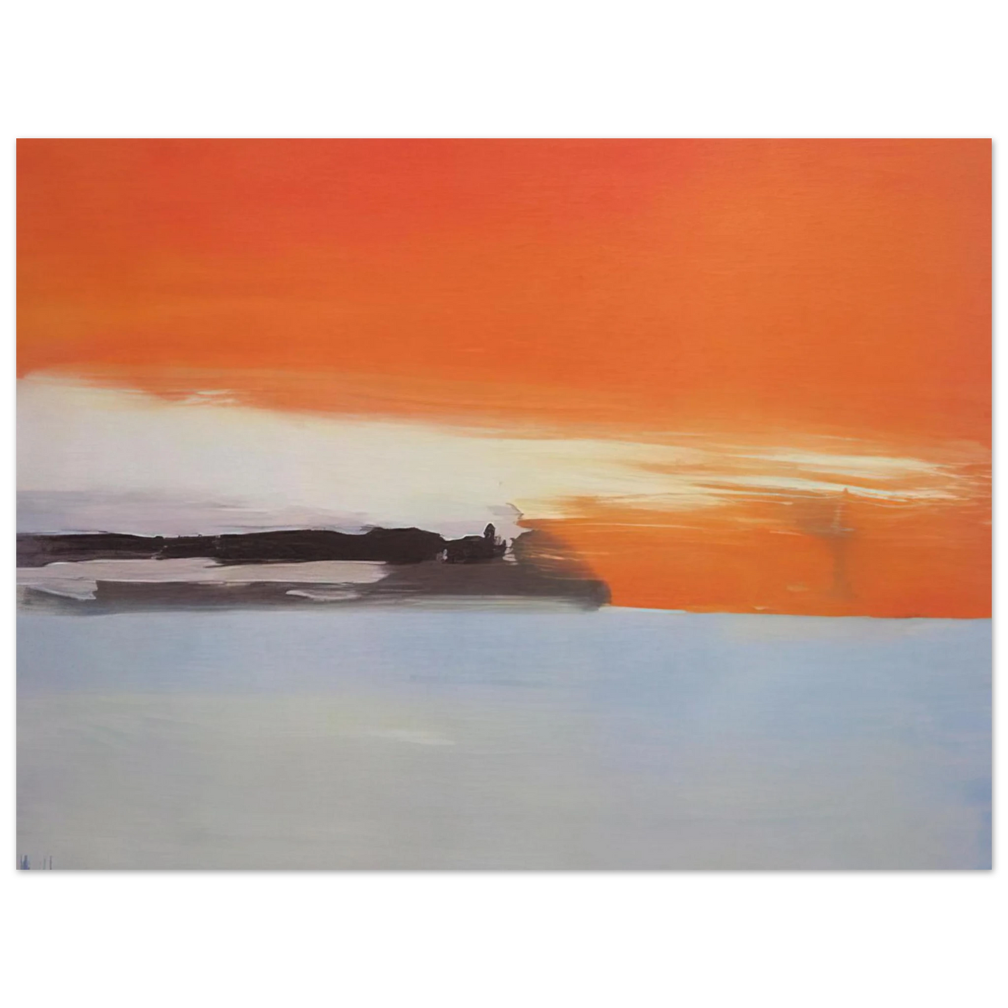 Nicolas de Stael - Chemin de fer au bord de la mer, soleil couchant - 1955 Fine Art Poster