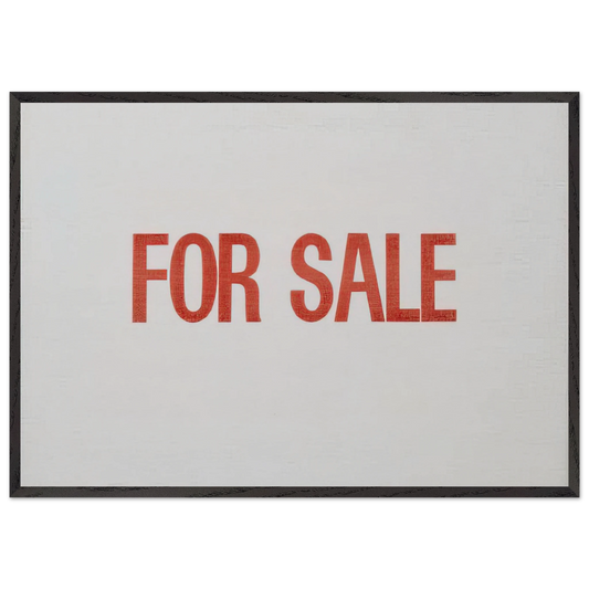For Sale - 1962 - Billy Apple 70x100 cm / 28x40 inches Framed Art Print – Black Wooden Frame