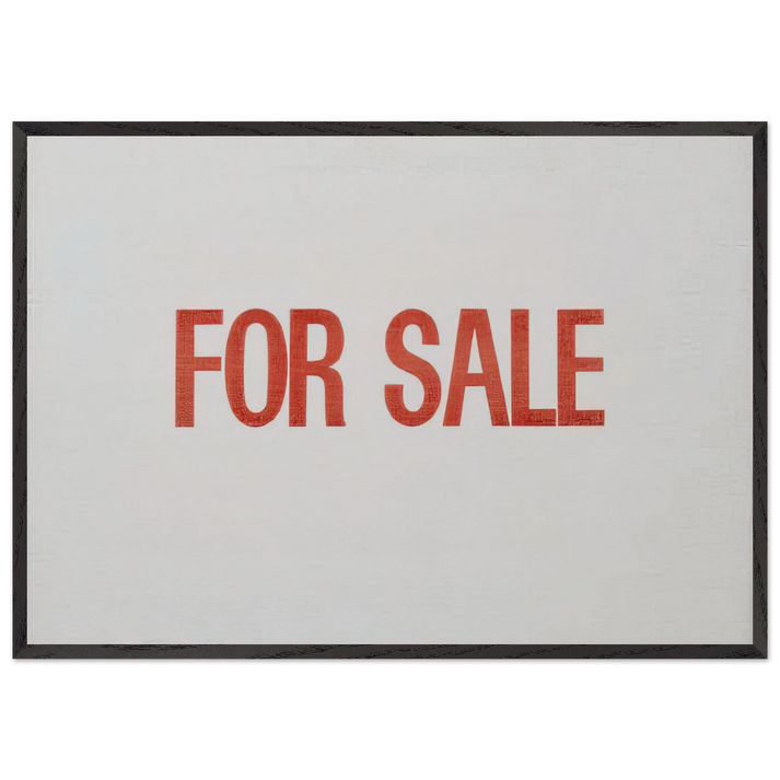 For Sale - 1962 - Billy Apple 70x100 cm / 28x40 inches Framed Art Print – Black Wooden Frame