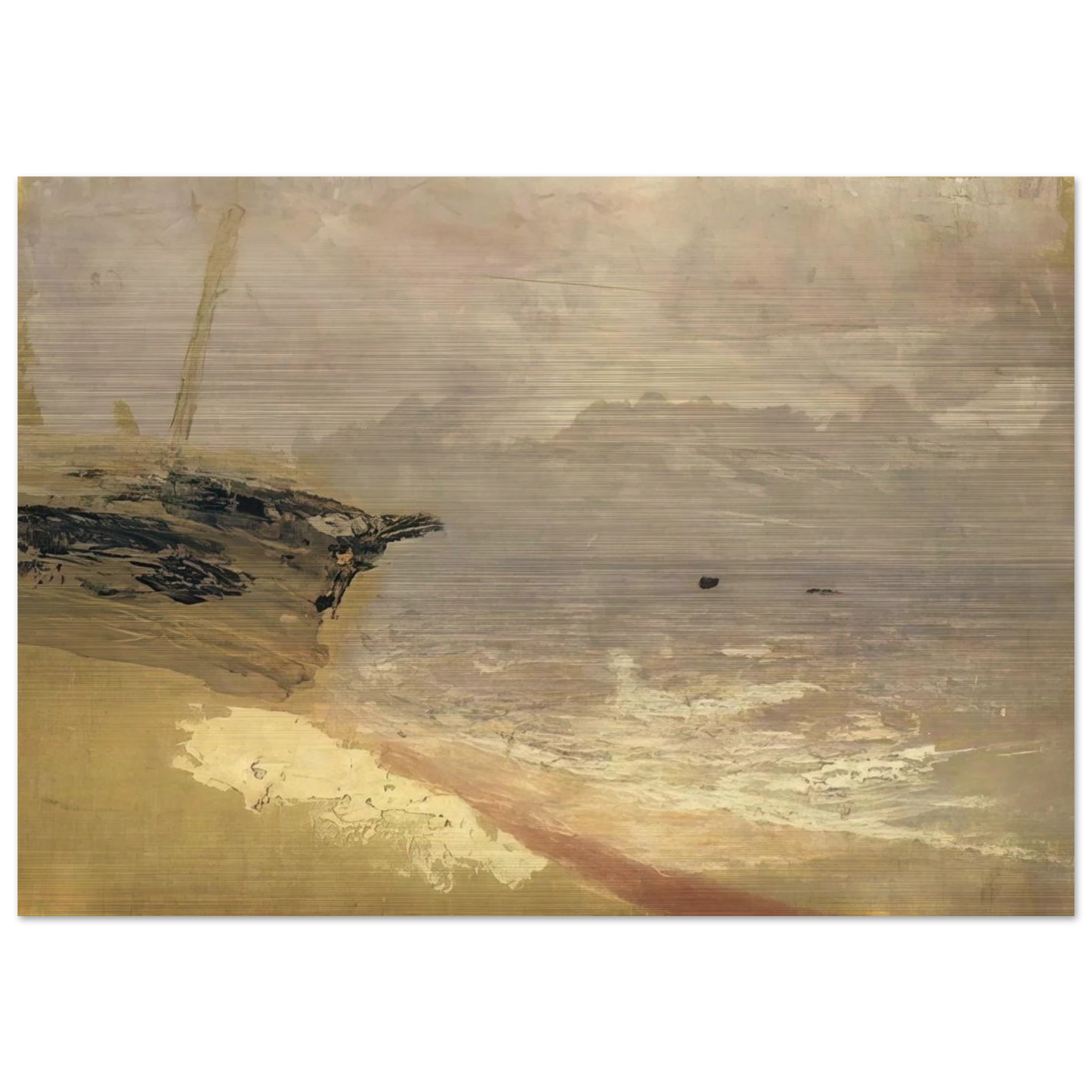 Sea. Gloomy Day - Arkhyp Kuindzhi Brushed Aluminum Print - 70x100 cm / 28x40 inches | Arkhyp Kuindzhi Aluminum Print | Arkhyp Kuindzhi Prints