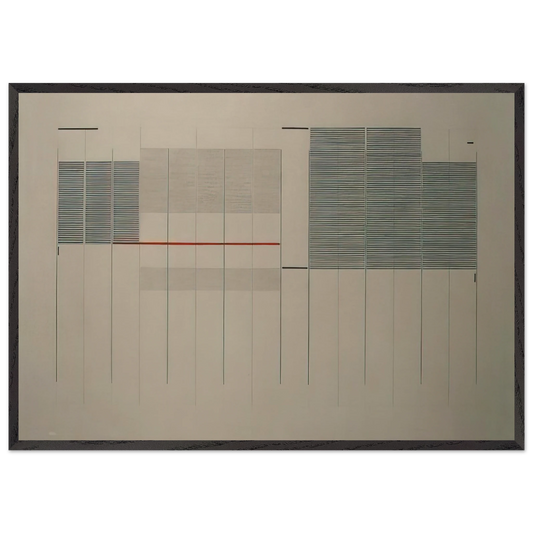 Acrilico no 13 - 1976 - Bice Lazzari 70x100 cm / 28x40 inches Framed Art Print – Black Wooden Frame