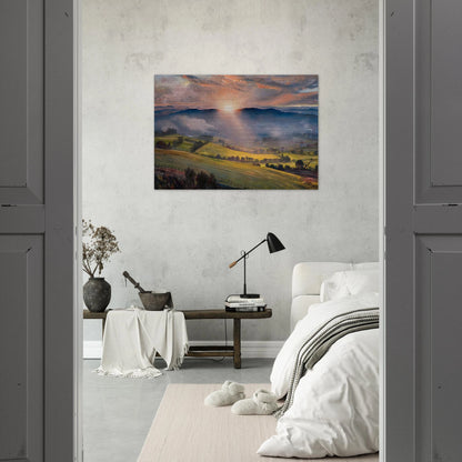SUNDOWN 1947 - Laura Knight Brushed Aluminum Print - 70x100 cm / 28x40 inches | Laura Knight Aluminum Print | Laura Knight Prints