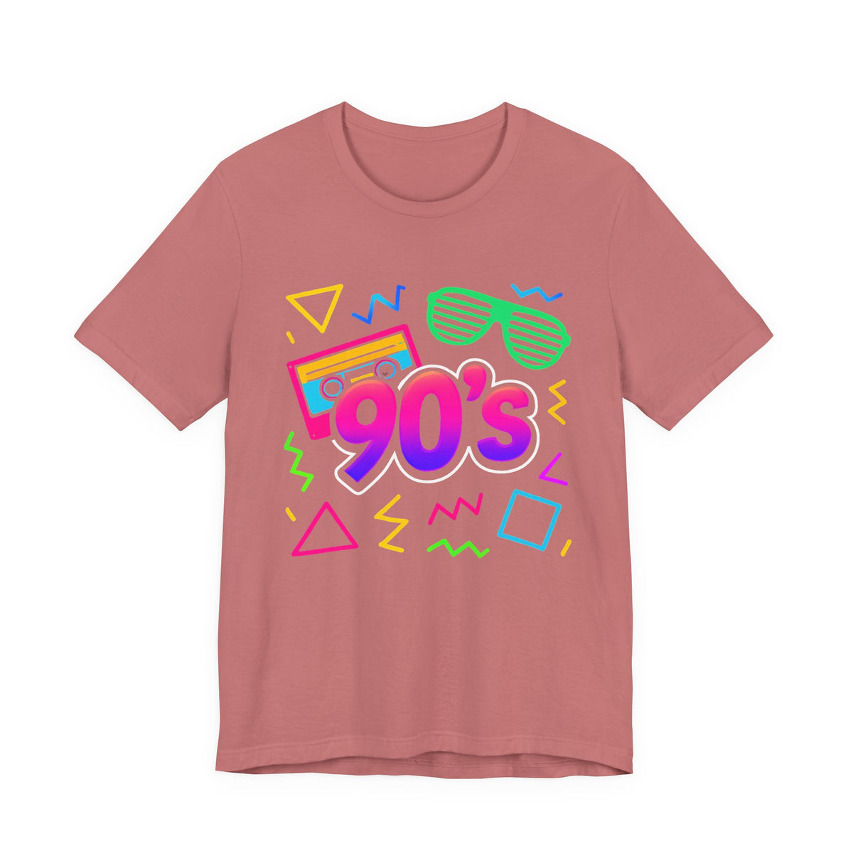 Oldschool-Musik der 90er – Arcade-Vibes. Klassischer 90er-Jahre-Vintage-Look. Retro-T-Shirt „I Heart The Nineties“ aus den 90ern.