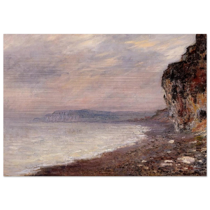 Cliffs at Pourville in the Fog - claude monet Brushed Aluminum Print - 70x100 cm / 28x40 inches | claude monet Aluminum Print | claude monet Prints