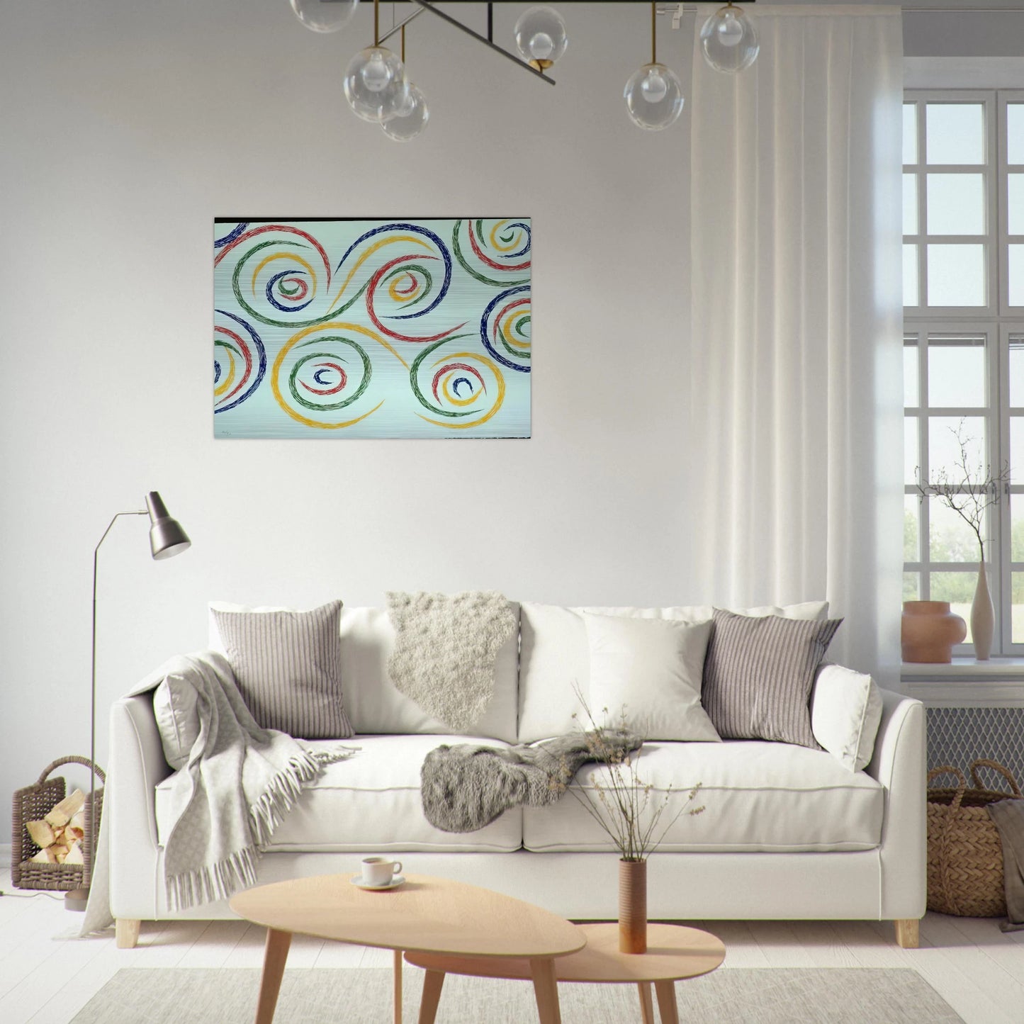 Cercles du Matin - 1992 - Piero Dorazio Brushed Aluminum Print - 70x100 cm / 28x40 inches | Piero Dorazio Aluminum Print | Piero Dorazio Prints