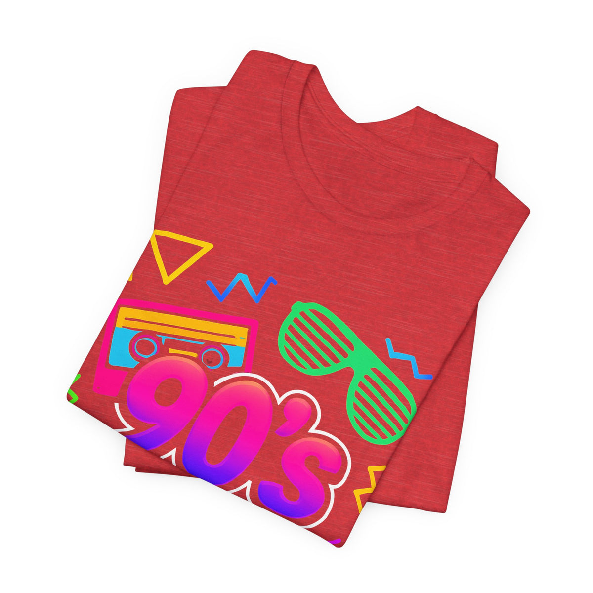 Oldschool-Musik der 90er – Arcade-Vibes. Klassischer 90er-Jahre-Vintage-Look. Retro-T-Shirt „I Heart The Nineties“ aus den 90ern.