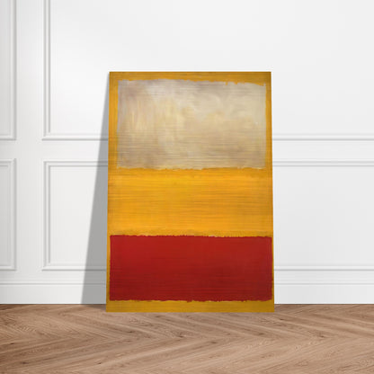 No. 13 White, Red on Yellow - Mark Rothko Brushed Aluminum Print - 70x100 cm / 28x40 inches | Mark Rothko Aluminum Print | Mark Rothko Prints