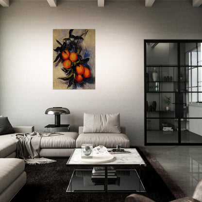 Branch of Orange Bearing Fruit - claude monet Brushed Aluminum Print - 70x100 cm / 28x40 inches | claude monet Aluminum Print | claude monet Prints
