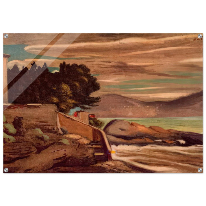 LANDSCAPE NEAR GENOVA - Giorgio de Chirico Acrylic Print - 70x100 cm / 28x40″ inches