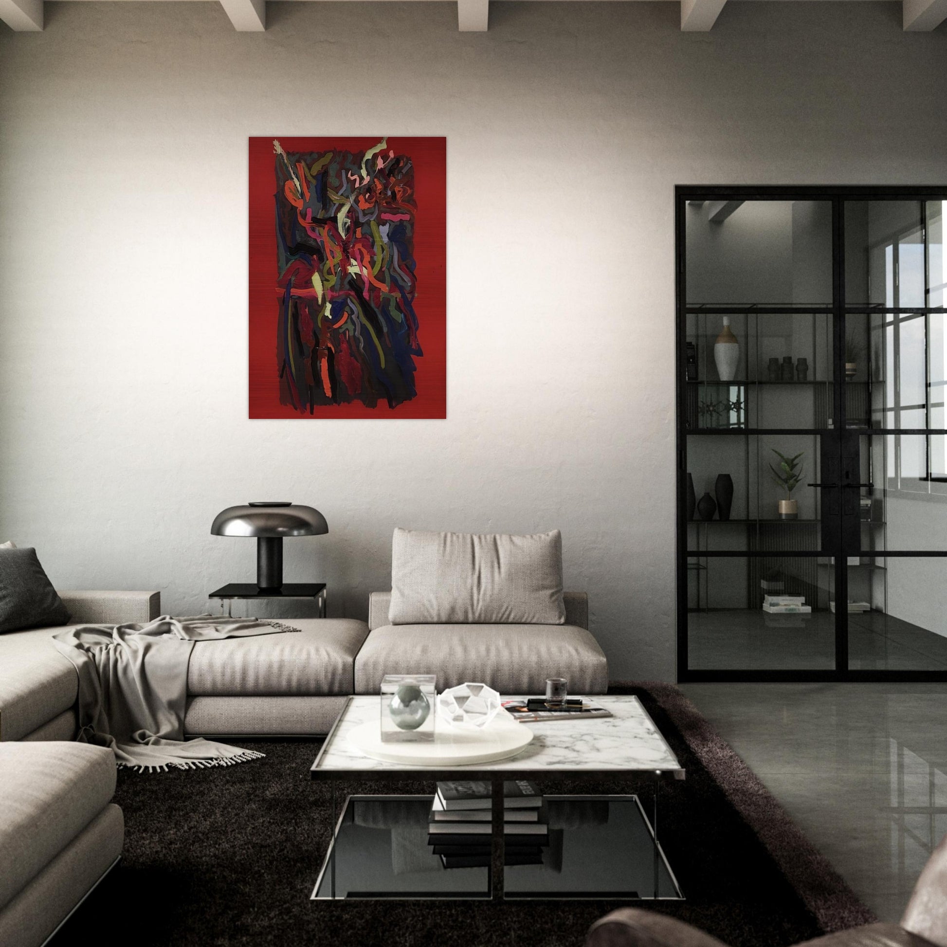 Untitled - 1963 - John Ferren Brushed Aluminum Print - 70x100 cm / 28x40 inches | John Ferren Aluminum Print | John Ferren Prints